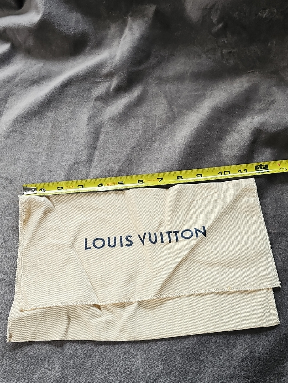 Louis Vuitton Beige Dust Pouch with Navy Logo